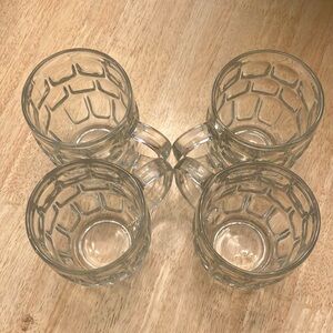 British Pub Imperial Pint Dimple Clear Glass Mug Set